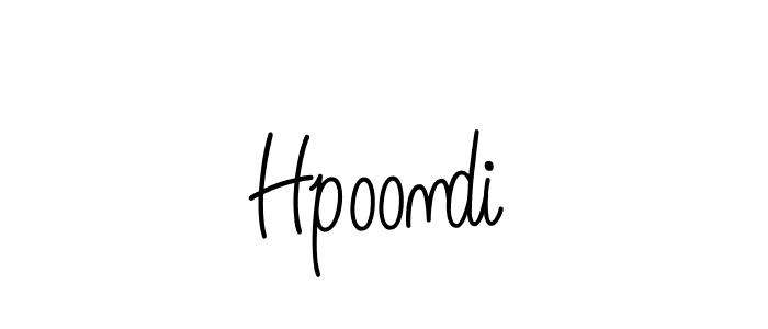 Use a signature maker to create a handwritten signature online. With this signature software, you can design (Angelique-Rose-font-FFP) your own signature for name Hpoondi. Hpoondi signature style 5 images and pictures png