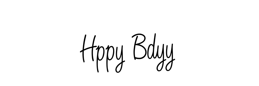 How to make Hppy Bdyy name signature. Use Angelique-Rose-font-FFP style for creating short signs online. This is the latest handwritten sign. Hppy Bdyy signature style 5 images and pictures png