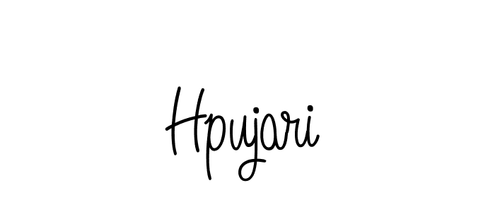 Create a beautiful signature design for name Hpujari. With this signature (Angelique-Rose-font-FFP) fonts, you can make a handwritten signature for free. Hpujari signature style 5 images and pictures png