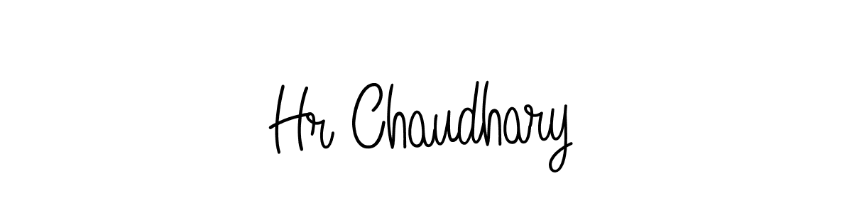 How to make Hr Chaudhary name signature. Use Angelique-Rose-font-FFP style for creating short signs online. This is the latest handwritten sign. Hr Chaudhary signature style 5 images and pictures png