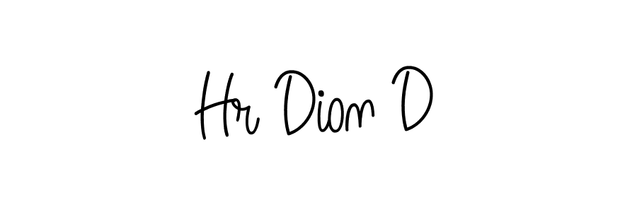 How to make Hr Dion D name signature. Use Angelique-Rose-font-FFP style for creating short signs online. This is the latest handwritten sign. Hr Dion D signature style 5 images and pictures png