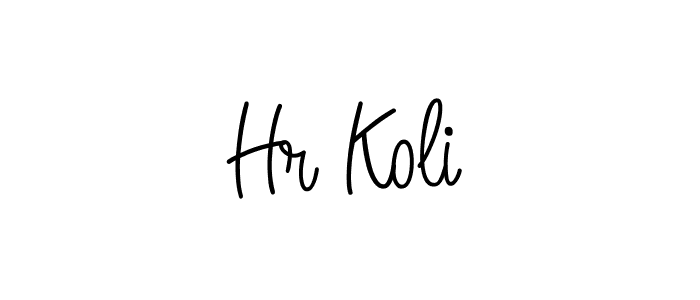 if you are searching for the best signature style for your name Hr Koli. so please give up your signature search. here we have designed multiple signature styles  using Angelique-Rose-font-FFP. Hr Koli signature style 5 images and pictures png
