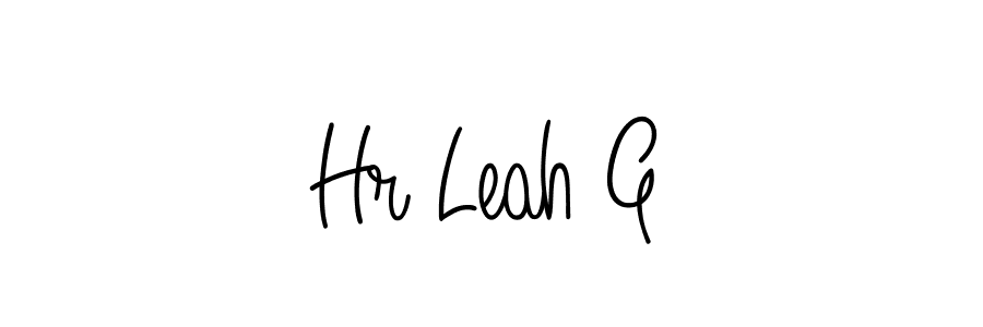 Hr Leah G stylish signature style. Best Handwritten Sign (Angelique-Rose-font-FFP) for my name. Handwritten Signature Collection Ideas for my name Hr Leah G. Hr Leah G signature style 5 images and pictures png