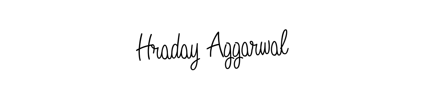 Hraday Aggarwal stylish signature style. Best Handwritten Sign (Angelique-Rose-font-FFP) for my name. Handwritten Signature Collection Ideas for my name Hraday Aggarwal. Hraday Aggarwal signature style 5 images and pictures png