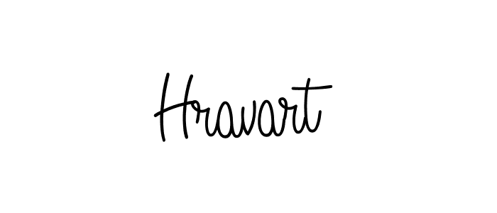 How to make Hravart name signature. Use Angelique-Rose-font-FFP style for creating short signs online. This is the latest handwritten sign. Hravart signature style 5 images and pictures png