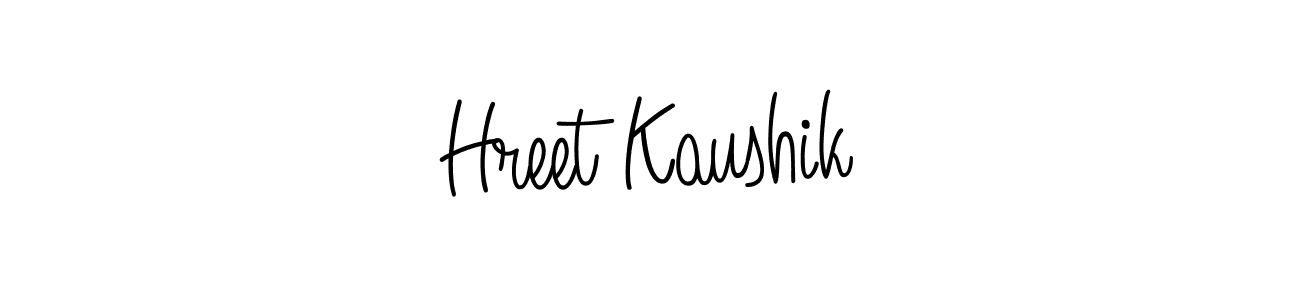 Hreet Kaushik stylish signature style. Best Handwritten Sign (Angelique-Rose-font-FFP) for my name. Handwritten Signature Collection Ideas for my name Hreet Kaushik. Hreet Kaushik signature style 5 images and pictures png