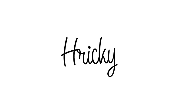How to Draw Hricky signature style? Angelique-Rose-font-FFP is a latest design signature styles for name Hricky. Hricky signature style 5 images and pictures png