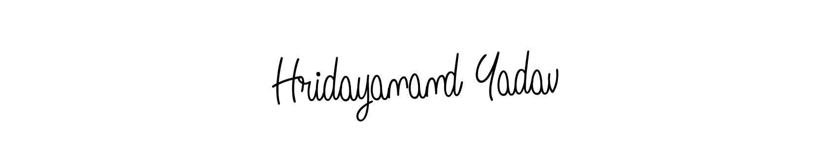 Hridayanand Yadav stylish signature style. Best Handwritten Sign (Angelique-Rose-font-FFP) for my name. Handwritten Signature Collection Ideas for my name Hridayanand Yadav. Hridayanand Yadav signature style 5 images and pictures png