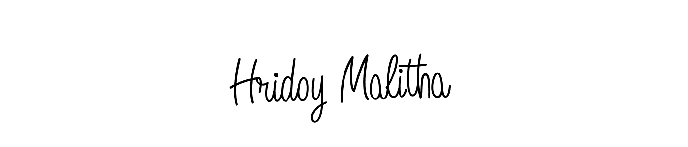 Design your own signature with our free online signature maker. With this signature software, you can create a handwritten (Angelique-Rose-font-FFP) signature for name Hridoy Malitha. Hridoy Malitha signature style 5 images and pictures png