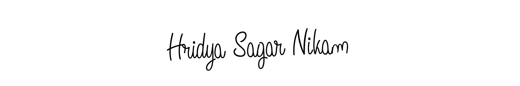 Similarly Angelique-Rose-font-FFP is the best handwritten signature design. Signature creator online .You can use it as an online autograph creator for name Hridya Sagar Nikam. Hridya Sagar Nikam signature style 5 images and pictures png