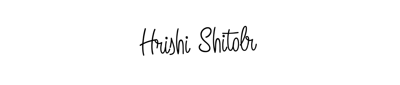 Make a beautiful signature design for name Hrishi Shitolr. With this signature (Angelique-Rose-font-FFP) style, you can create a handwritten signature for free. Hrishi Shitolr signature style 5 images and pictures png