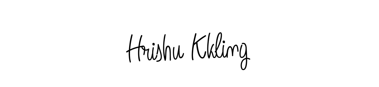 Use a signature maker to create a handwritten signature online. With this signature software, you can design (Angelique-Rose-font-FFP) your own signature for name Hrishu Kkling. Hrishu Kkling signature style 5 images and pictures png