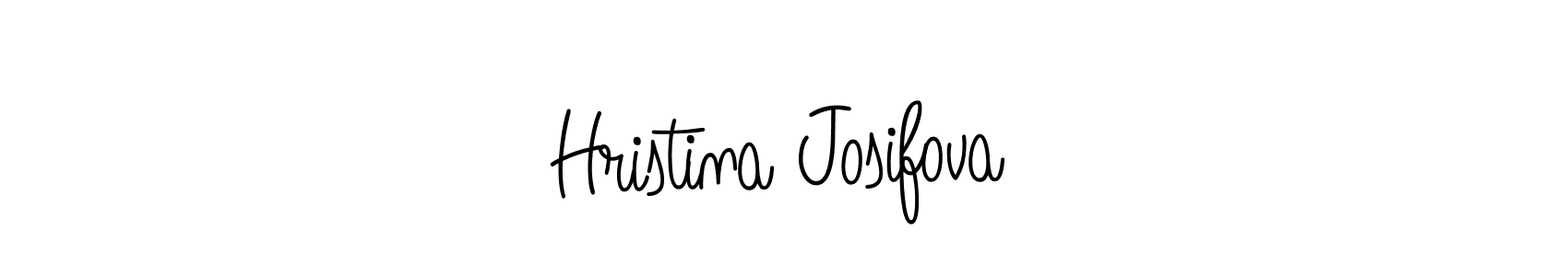 Use a signature maker to create a handwritten signature online. With this signature software, you can design (Angelique-Rose-font-FFP) your own signature for name Hristina Josifova. Hristina Josifova signature style 5 images and pictures png