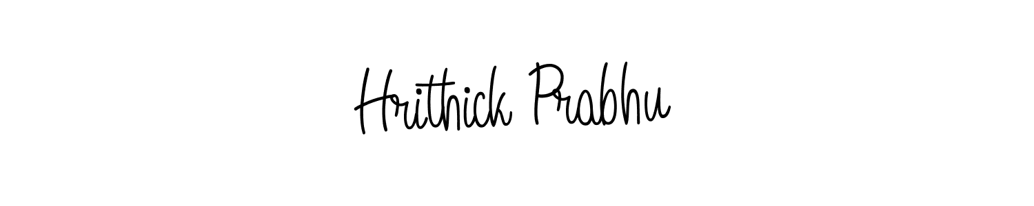 Use a signature maker to create a handwritten signature online. With this signature software, you can design (Angelique-Rose-font-FFP) your own signature for name Hrithick Prabhu. Hrithick Prabhu signature style 5 images and pictures png