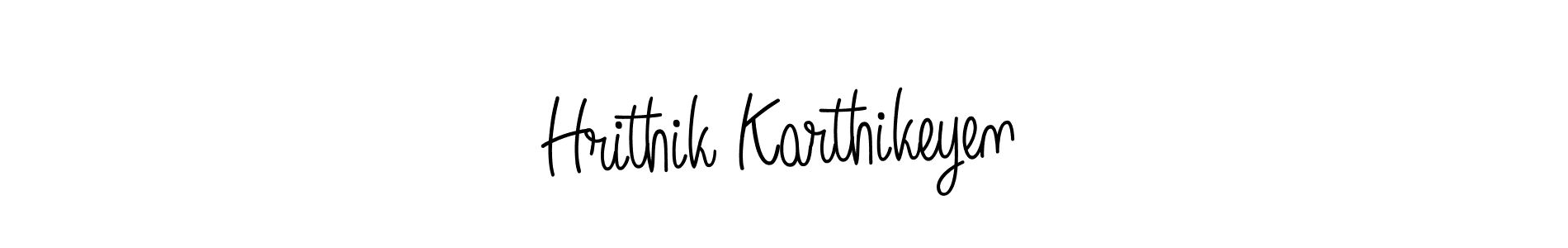 Make a beautiful signature design for name Hrithik Karthikeyen. With this signature (Angelique-Rose-font-FFP) style, you can create a handwritten signature for free. Hrithik Karthikeyen signature style 5 images and pictures png