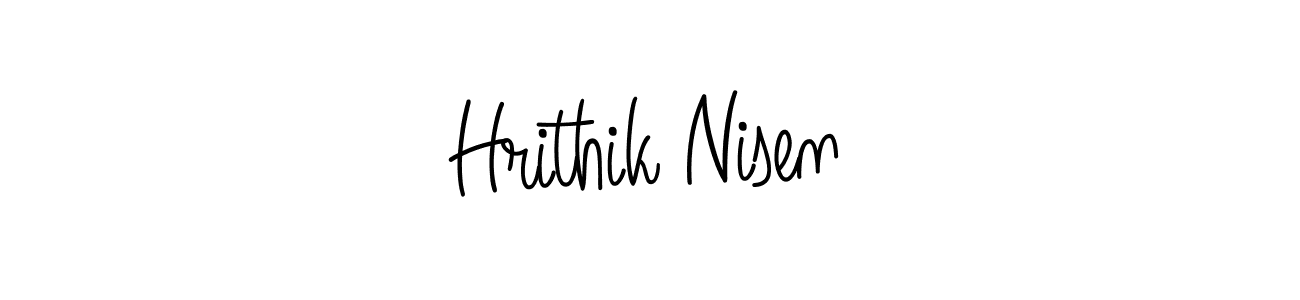 Hrithik Nisen stylish signature style. Best Handwritten Sign (Angelique-Rose-font-FFP) for my name. Handwritten Signature Collection Ideas for my name Hrithik Nisen. Hrithik Nisen signature style 5 images and pictures png