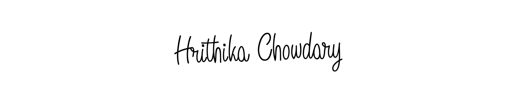 Create a beautiful signature design for name Hrithika Chowdary. With this signature (Angelique-Rose-font-FFP) fonts, you can make a handwritten signature for free. Hrithika Chowdary signature style 5 images and pictures png