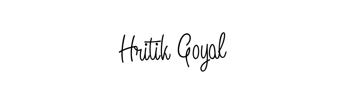 Make a beautiful signature design for name Hritik Goyal. With this signature (Angelique-Rose-font-FFP) style, you can create a handwritten signature for free. Hritik Goyal signature style 5 images and pictures png