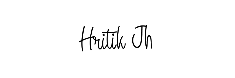 The best way (Angelique-Rose-font-FFP) to make a short signature is to pick only two or three words in your name. The name Hritik Jh include a total of six letters. For converting this name. Hritik Jh signature style 5 images and pictures png