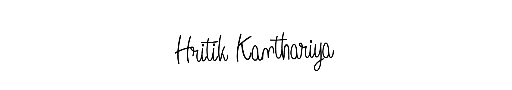 Hritik Kanthariya stylish signature style. Best Handwritten Sign (Angelique-Rose-font-FFP) for my name. Handwritten Signature Collection Ideas for my name Hritik Kanthariya. Hritik Kanthariya signature style 5 images and pictures png