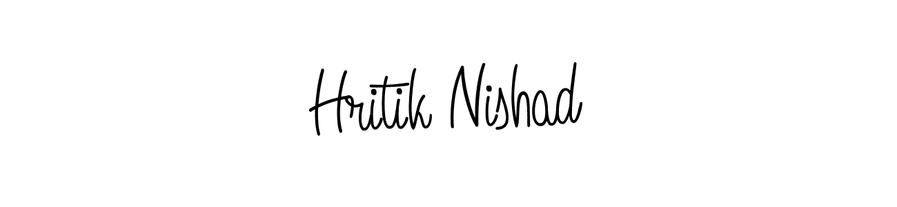 Also we have Hritik Nishad name is the best signature style. Create professional handwritten signature collection using Angelique-Rose-font-FFP autograph style. Hritik Nishad signature style 5 images and pictures png