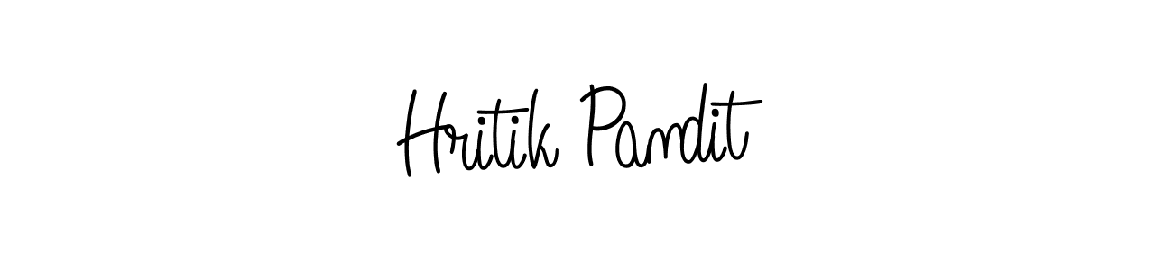 Hritik Pandit stylish signature style. Best Handwritten Sign (Angelique-Rose-font-FFP) for my name. Handwritten Signature Collection Ideas for my name Hritik Pandit. Hritik Pandit signature style 5 images and pictures png