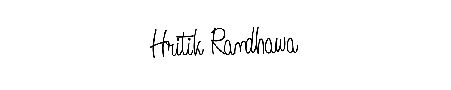 Hritik Randhawa stylish signature style. Best Handwritten Sign (Angelique-Rose-font-FFP) for my name. Handwritten Signature Collection Ideas for my name Hritik Randhawa. Hritik Randhawa signature style 5 images and pictures png