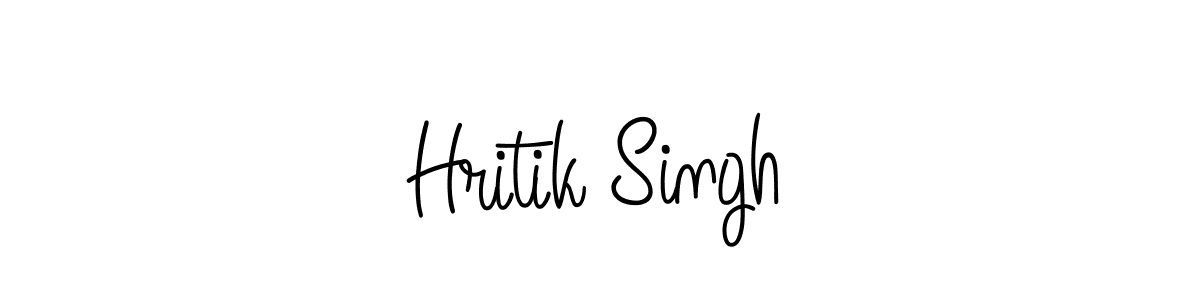 Design your own signature with our free online signature maker. With this signature software, you can create a handwritten (Angelique-Rose-font-FFP) signature for name Hritik Singh. Hritik Singh signature style 5 images and pictures png