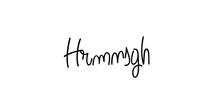 The best way (Angelique-Rose-font-FFP) to make a short signature is to pick only two or three words in your name. The name Hrmnsgh include a total of six letters. For converting this name. Hrmnsgh signature style 5 images and pictures png