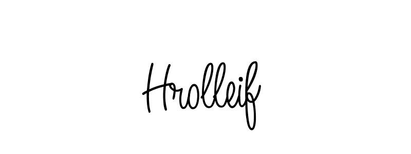 Hrolleif stylish signature style. Best Handwritten Sign (Angelique-Rose-font-FFP) for my name. Handwritten Signature Collection Ideas for my name Hrolleif. Hrolleif signature style 5 images and pictures png