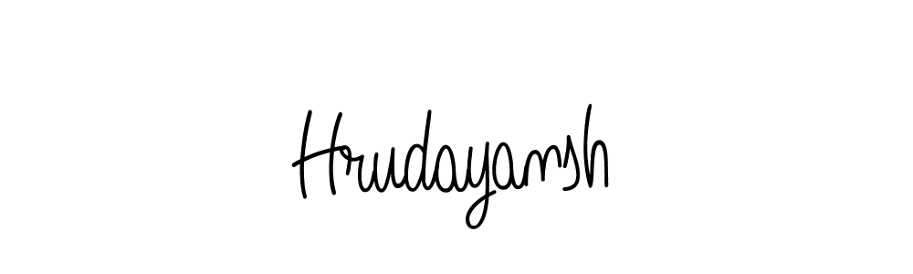 Hrudayansh stylish signature style. Best Handwritten Sign (Angelique-Rose-font-FFP) for my name. Handwritten Signature Collection Ideas for my name Hrudayansh. Hrudayansh signature style 5 images and pictures png