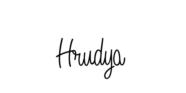 Use a signature maker to create a handwritten signature online. With this signature software, you can design (Angelique-Rose-font-FFP) your own signature for name Hrudya. Hrudya signature style 5 images and pictures png