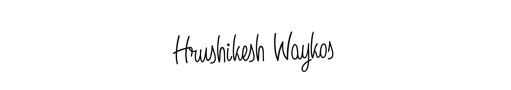 Design your own signature with our free online signature maker. With this signature software, you can create a handwritten (Angelique-Rose-font-FFP) signature for name Hrushikesh Waykos. Hrushikesh Waykos signature style 5 images and pictures png