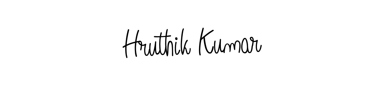 Make a beautiful signature design for name Hruthik Kumar. With this signature (Angelique-Rose-font-FFP) style, you can create a handwritten signature for free. Hruthik Kumar signature style 5 images and pictures png