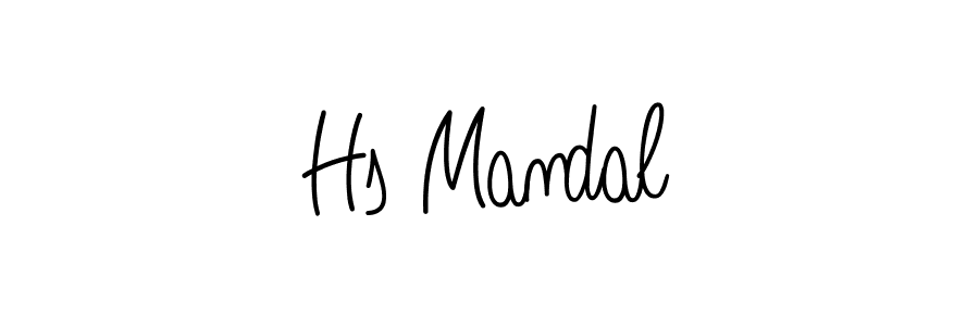 How to make Hs Mandal signature? Angelique-Rose-font-FFP is a professional autograph style. Create handwritten signature for Hs Mandal name. Hs Mandal signature style 5 images and pictures png