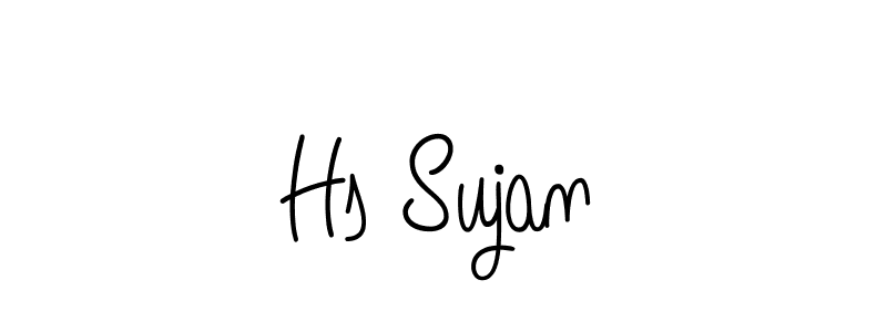 You should practise on your own different ways (Angelique-Rose-font-FFP) to write your name (Hs Sujan) in signature. don't let someone else do it for you. Hs Sujan signature style 5 images and pictures png