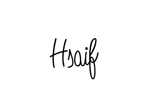 Make a beautiful signature design for name Hsaif. With this signature (Angelique-Rose-font-FFP) style, you can create a handwritten signature for free. Hsaif signature style 5 images and pictures png