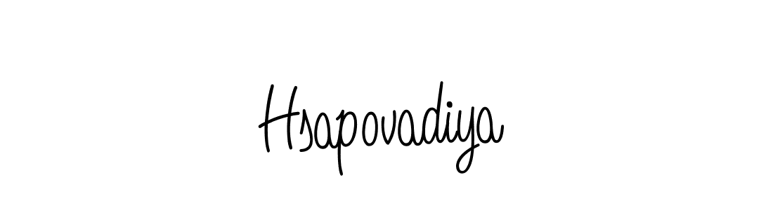 Design your own signature with our free online signature maker. With this signature software, you can create a handwritten (Angelique-Rose-font-FFP) signature for name Hsapovadiya. Hsapovadiya signature style 5 images and pictures png