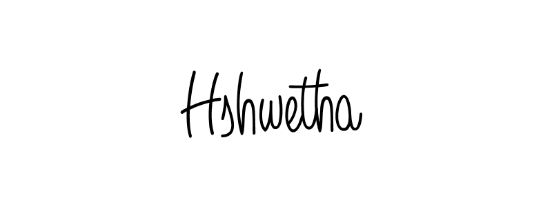 Use a signature maker to create a handwritten signature online. With this signature software, you can design (Angelique-Rose-font-FFP) your own signature for name Hshwetha. Hshwetha signature style 5 images and pictures png