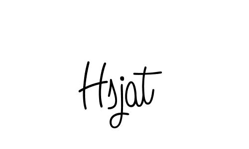 Make a beautiful signature design for name Hsjat. With this signature (Angelique-Rose-font-FFP) style, you can create a handwritten signature for free. Hsjat signature style 5 images and pictures png