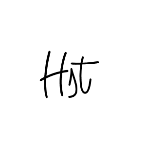 The best way (Angelique-Rose-font-FFP) to make a short signature is to pick only two or three words in your name. The name Hst include a total of six letters. For converting this name. Hst signature style 5 images and pictures png