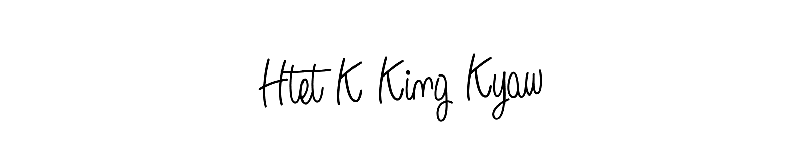 Use a signature maker to create a handwritten signature online. With this signature software, you can design (Angelique-Rose-font-FFP) your own signature for name Htet K King Kyaw. Htet K King Kyaw signature style 5 images and pictures png