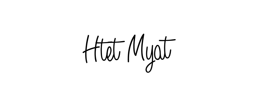 Design your own signature with our free online signature maker. With this signature software, you can create a handwritten (Angelique-Rose-font-FFP) signature for name Htet Myat. Htet Myat signature style 5 images and pictures png