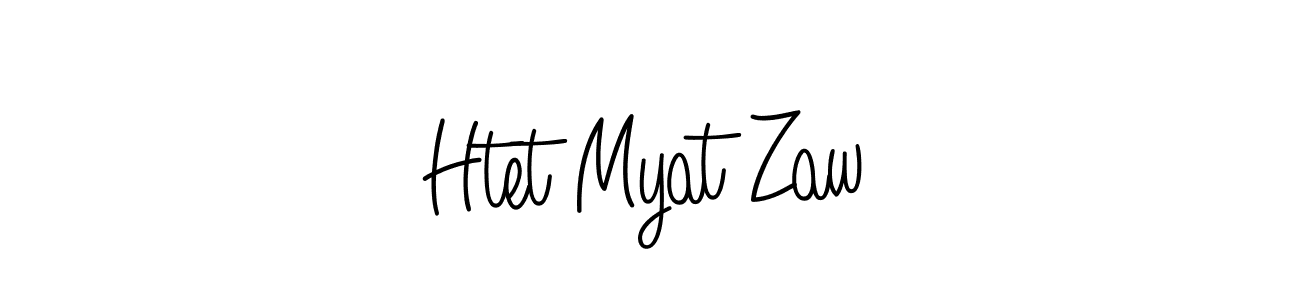 Make a beautiful signature design for name Htet Myat Zaw. With this signature (Angelique-Rose-font-FFP) style, you can create a handwritten signature for free. Htet Myat Zaw signature style 5 images and pictures png