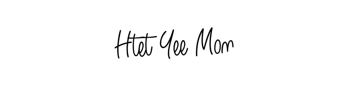 How to Draw Htet Yee Mon signature style? Angelique-Rose-font-FFP is a latest design signature styles for name Htet Yee Mon. Htet Yee Mon signature style 5 images and pictures png