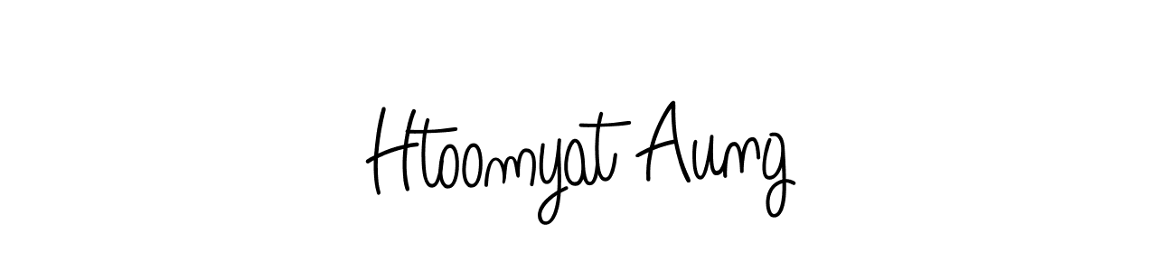 The best way (Angelique-Rose-font-FFP) to make a short signature is to pick only two or three words in your name. The name Htoomyat Aung include a total of six letters. For converting this name. Htoomyat Aung signature style 5 images and pictures png