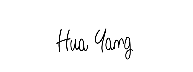 You should practise on your own different ways (Angelique-Rose-font-FFP) to write your name (Hua Yang) in signature. don't let someone else do it for you. Hua Yang signature style 5 images and pictures png