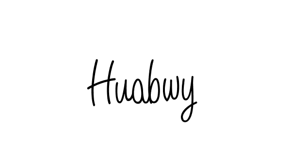 Huabwy stylish signature style. Best Handwritten Sign (Angelique-Rose-font-FFP) for my name. Handwritten Signature Collection Ideas for my name Huabwy. Huabwy signature style 5 images and pictures png