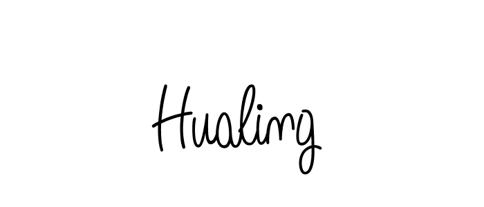 Make a beautiful signature design for name Hualing. With this signature (Angelique-Rose-font-FFP) style, you can create a handwritten signature for free. Hualing signature style 5 images and pictures png
