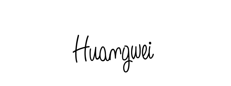 Create a beautiful signature design for name Huangwei. With this signature (Angelique-Rose-font-FFP) fonts, you can make a handwritten signature for free. Huangwei signature style 5 images and pictures png